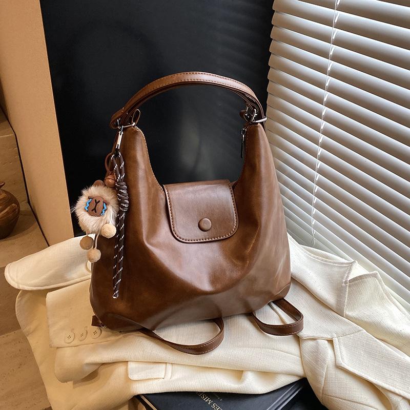 Casual large-capacity bag women's 2025 new versatile double shoulder high-end multi-purpose shoulder messenger bag