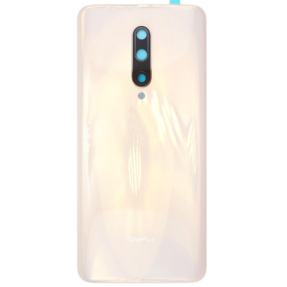 Glass Back Battery Cover for Oneplus 7 Pro, Rear Housing Panel with Camera Frames, Adhesive