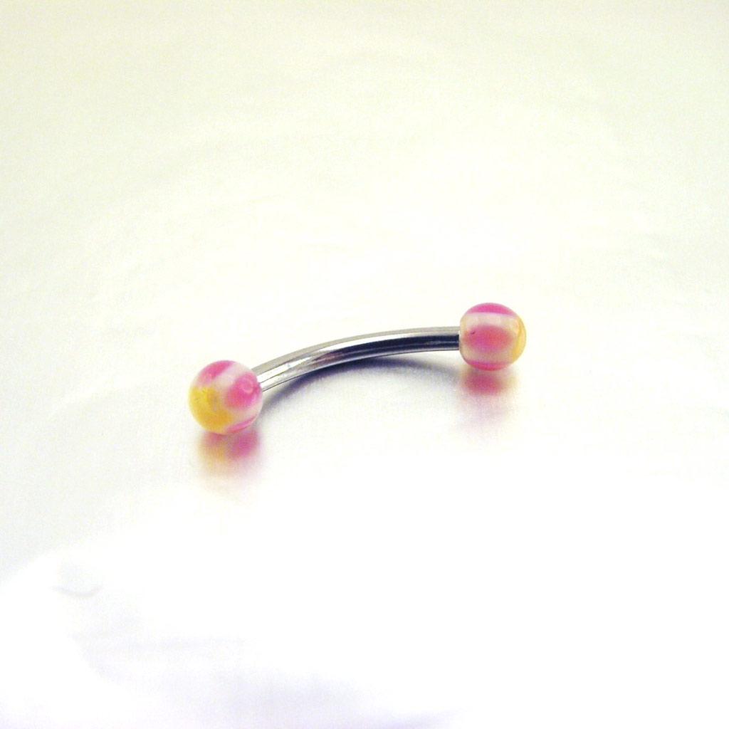 Les Trésors De Lily [E6900] - Fuchsia Yellow 'Tecno' Arch Piercing