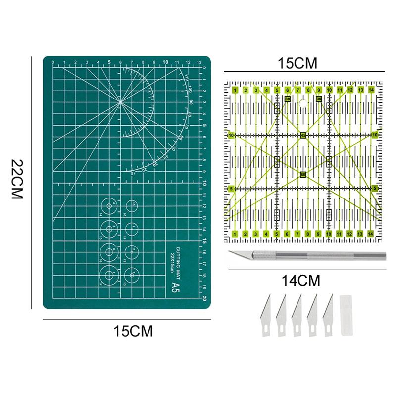 Craft Knife Precision Cutter and Self Healing Cutting Craft Mat Hobby Knife Set for Art Hobby Craft Scrapbooking Stencil