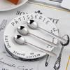 Silver Long Handle Stirring Dessert Spoons Stainless Steel Coffee Spoon Dessert Seasoning Tools Home Kitchen Accessories
