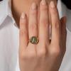 Elegant Personalized Bar Ring for Women Gold Color Stainless Steel Signet Stamp Ring Round Square Initial Custom Jewelry