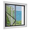 Self-Install Window Screen Mesh with Adhesive Hook & Loop Fastener - No-Drill Mosquito Net Curtain