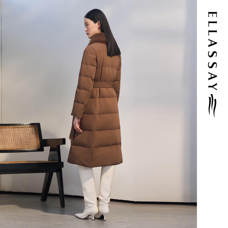 ELLASSAY Women's Elegant Goose Down Long Puffer Jacket