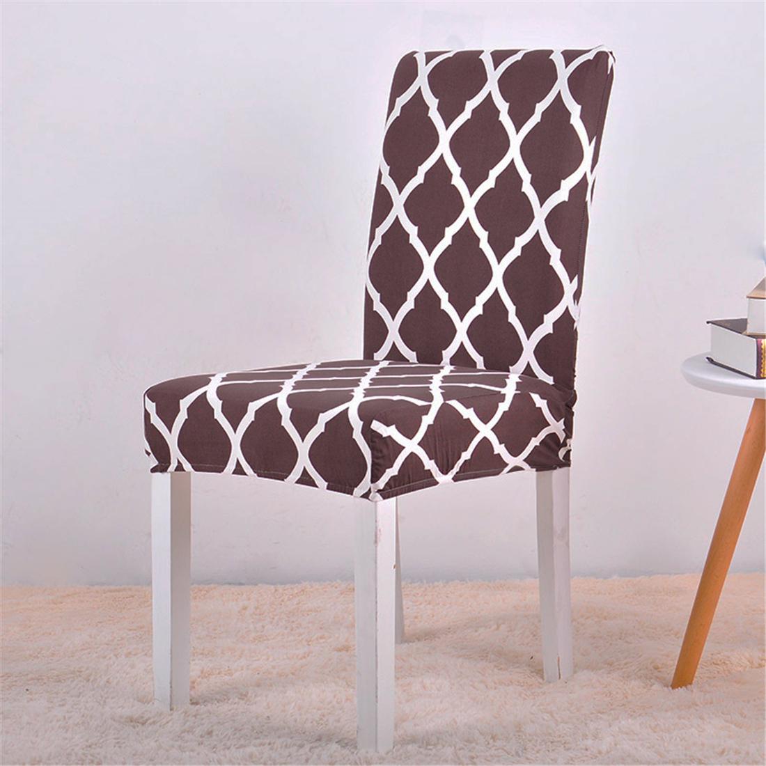 

4Pcs Modern Printed Chair Cover Elastic Seat Chair Covers Removable And Washable Stretch Banquet Hotel Dining Room Cover