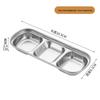 ZISIZ 304 Edelstahl Koreanischer Stil 3-Fächer-Dippschalen-Set