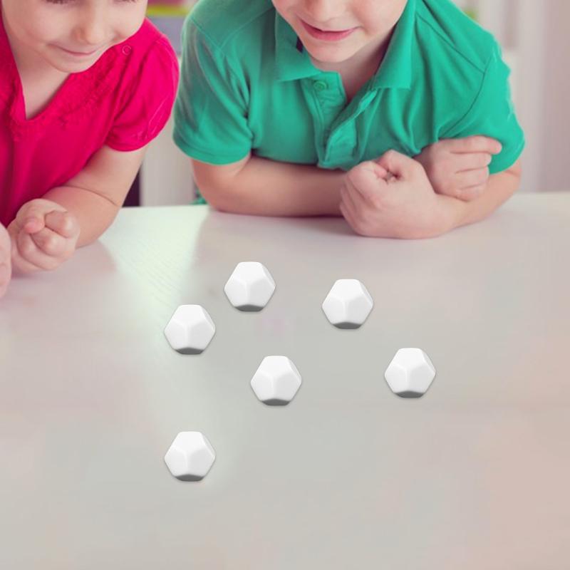 12 Sided White Blank Dice Game Props Educational Toys Club/Party/Family Games