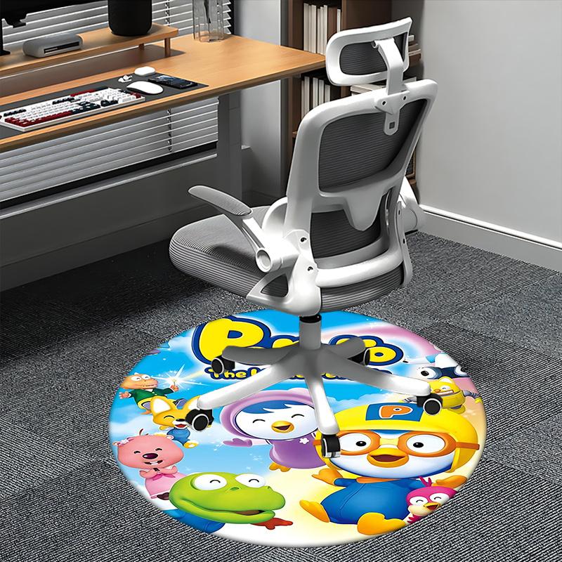 

Pororo,The Little Penguin Chair mat Round Rug Office carpet, Non slip, Suitable for Living Rooms, Bedrooms Decor.1205504a 80cm by 80cm