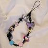 Mobile phone lanyard bubble butterfly graffiti beaded bracelet women's wrist ins small fresh string chain bead chain hand rope tide