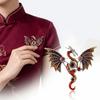 Shiny Rhinestone Enamel Brooch Colorful Enamel Dragon Brooch Shiny Rhinestone Brooch  Daily Wear