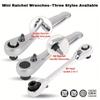 1/4 Inch Mini Socket and Bit Ratchet Wrench - 2-in-1 Handle Screwdriver Tool for Motorcycles, Cars, and Bicycles