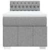 Vidaxl Letto Continentale Con Materasso, Grigio Chiaro, Tessuto, 90X200 Cm
