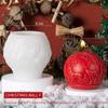 2025 New 3D Christmas Ball Candle Silicone Mold Reindeer-Patterned Silicone Christmas Ball Make Candles Mold Handmade Home Decor