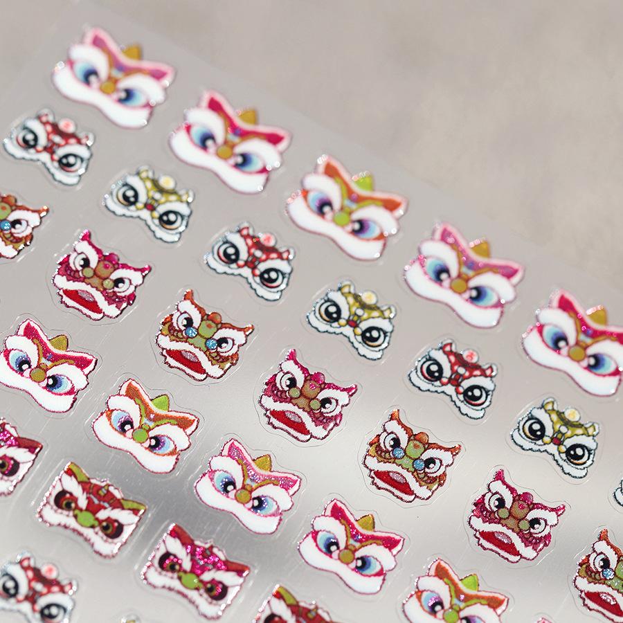 TENSOR Matte Lion Dance Nail Stickers M-912 - Jelly Gel Series