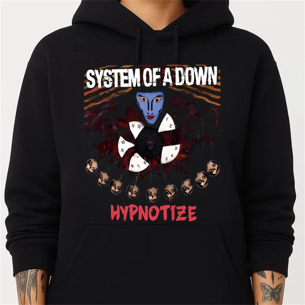 System of A Down Mezmerize Print 90s Vintage Rock Band Hoodie Women Alternative Metal Music Sweatshirt Gothic Hoodies