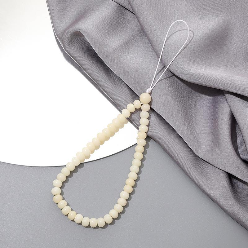 Stylish Pearl Bow Mobile Phone Lanyard with CCD Camera Pendant