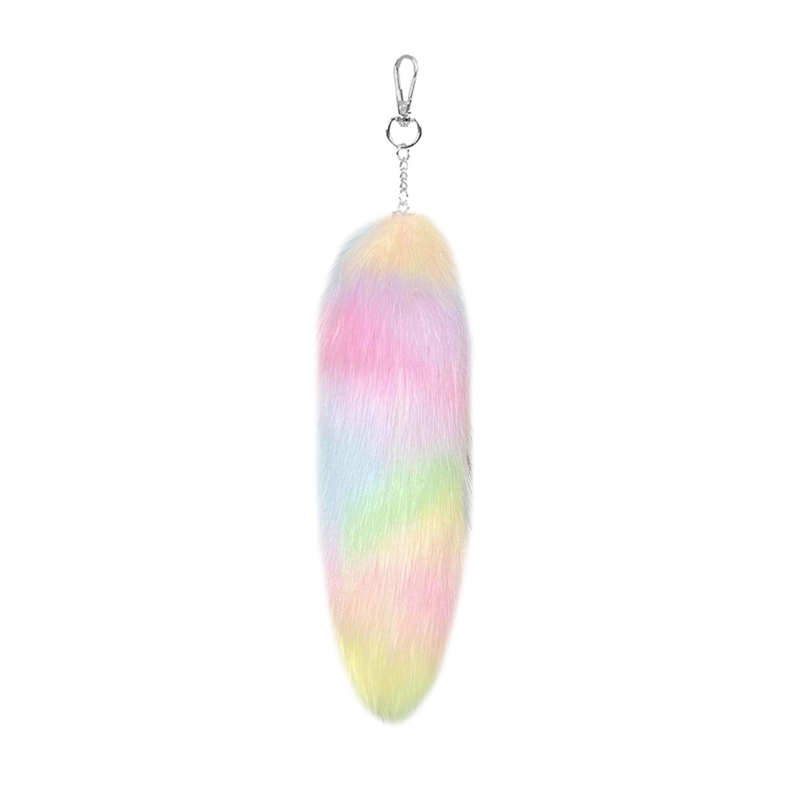 

40см/25см Реалистичный кулон в виде лисьего хвоста Мягкий и удобный брелок Украшение Декор для украшения сумки или салона автомобиля 25