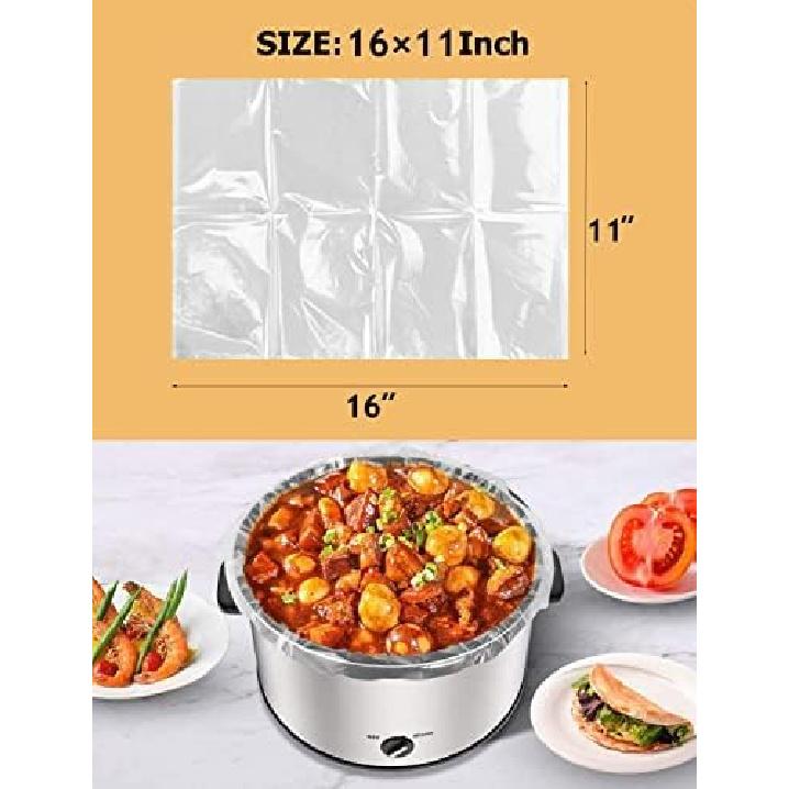 FASOZUKA Slow Cooker Liners 40×Cooking Bags Small Size Disposable Pot Liners, Fit 1QT to 3QT for Slow Cooker Cooking Trays Suitable for Oval & Round