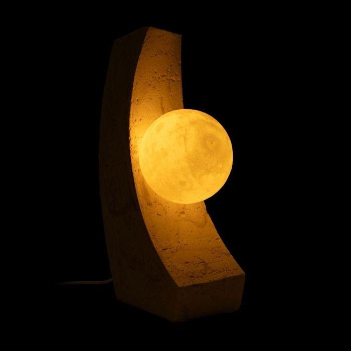 Schreibtischlampe - BigBuy Home - Modell aus Polyresin - Farbe Creme - Abmessungen 16,5x11,5x30 cm - Elektrisch