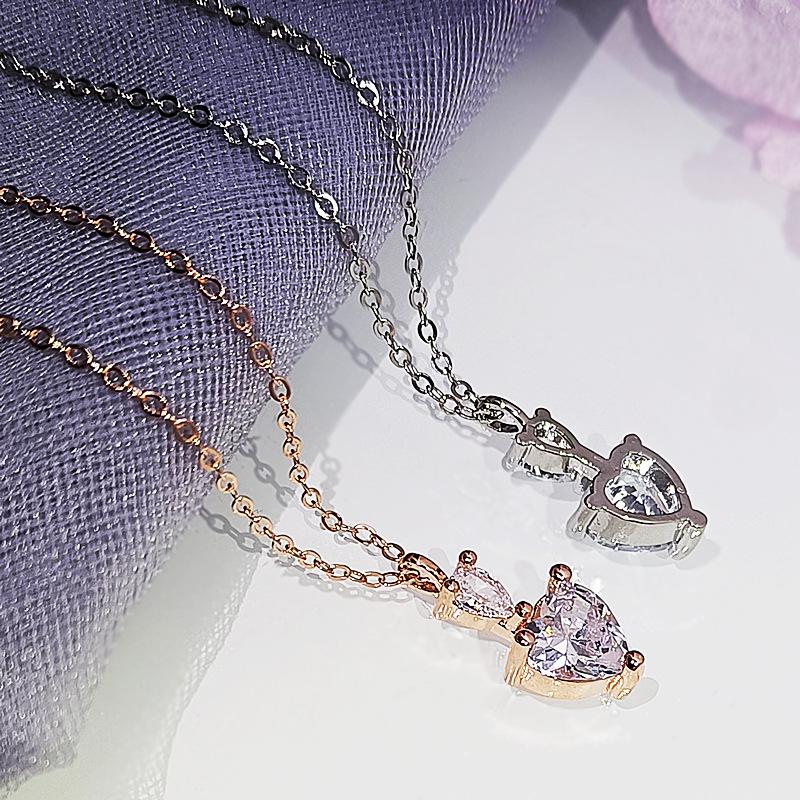 European and American Love Necklace Rose Gold Clavicle Chain