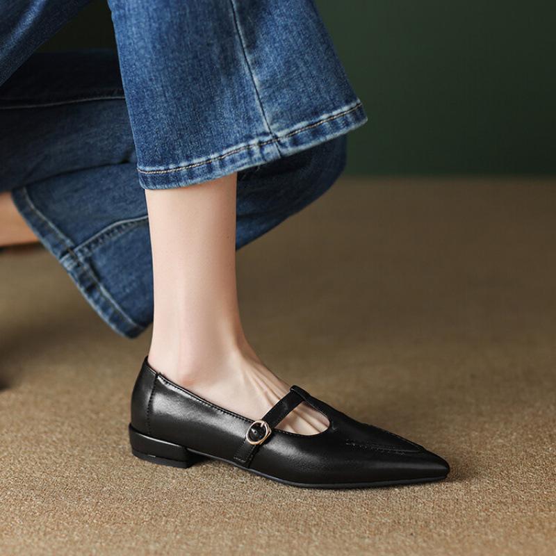 

New women s fashion single shoes foot cover solid color rubber sole small leather shoes casual large size women s shoes wear women s single shoes in 39 чёрный