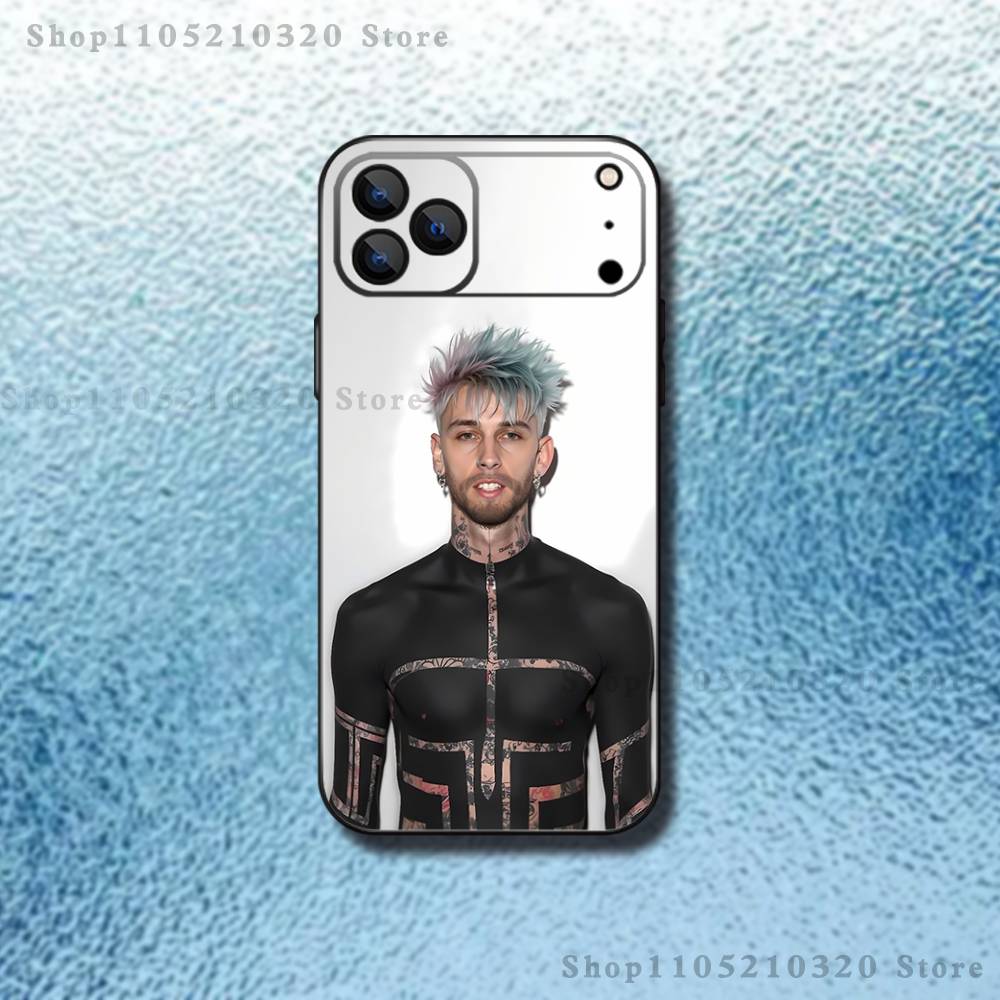 M-MGK Machine Gun Kelly Phone Case For iPhone 17,16,15,14,13,12,11,Pro Max,XSX,,XR,SE,Mini,8,7,Soft Silicone Black Cover