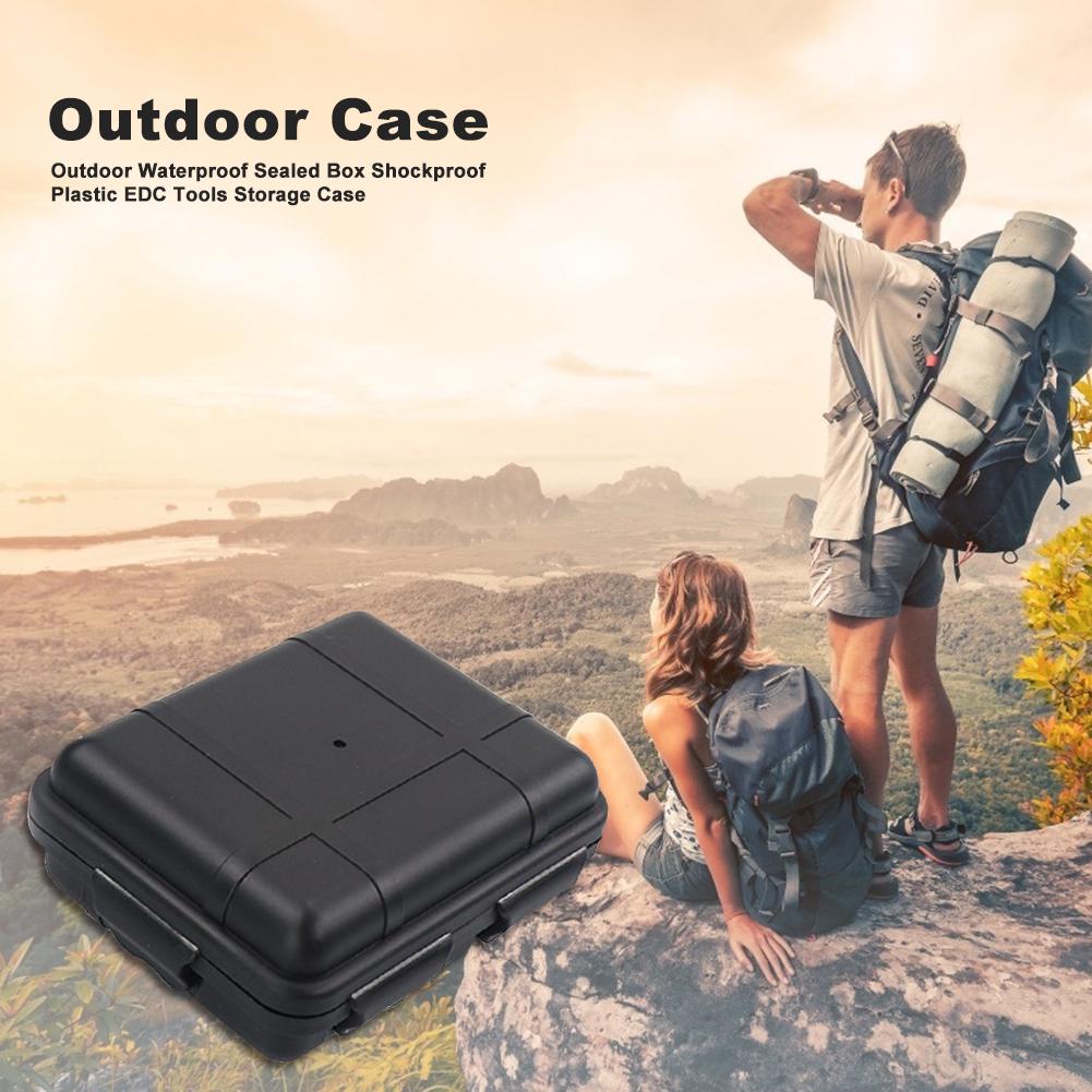 Wasserdichte Outdoor Survival Versiegelte Box Staubdicht Stoßfest Kunststoff EDC Werkzeuge Aufbewahrungsbehälter Koffer Halter Angelzubehör Werkzeuge