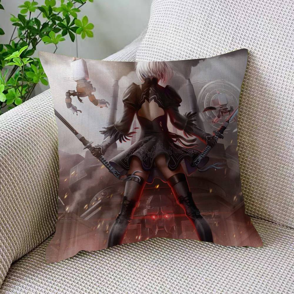 Game Nier Automata Cm Cushion Cover Pillow Cover Decor Pillowcase Home Pillowcase For Couch Pillow