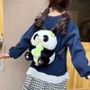 Large Capacity Panda Shaped Design Backpack Animal Doll Plush Schoolbag  Kids Playing Supplies