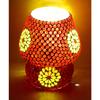 Mushroom Shaped Mosaic Glass Lamp for Home/Office/Festival Decoration (Glühbirne nicht im Lieferumfang enthalten) (, 17 cm)