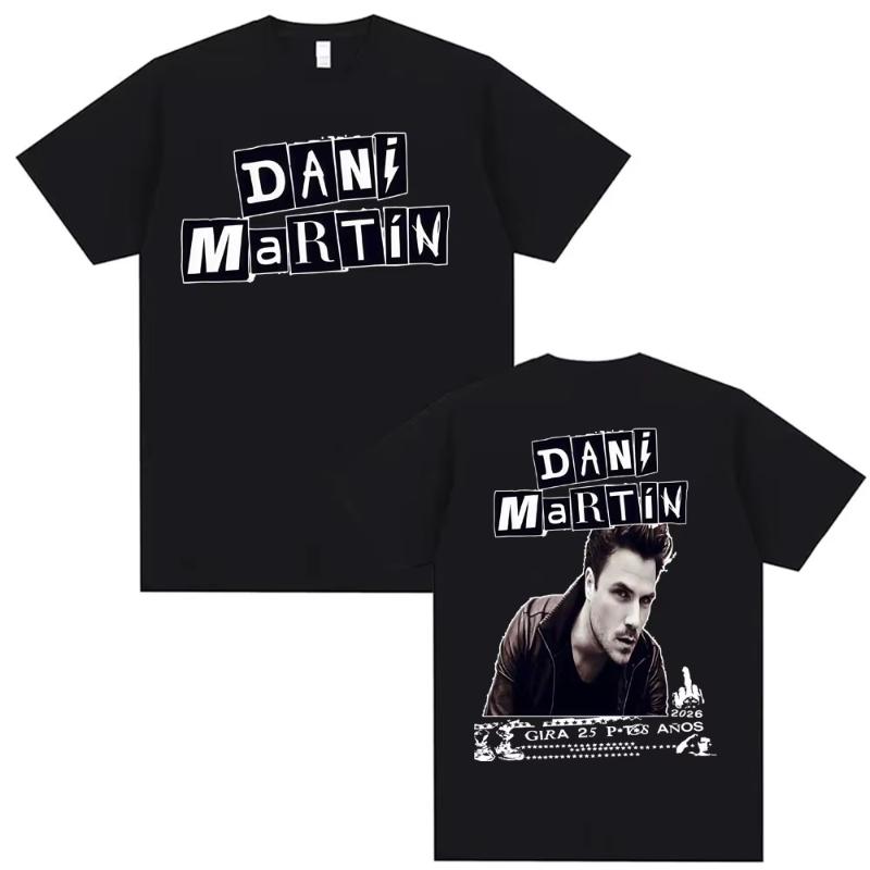 Dani Martin Ptos Anos Graphic T-shirts Men Women Fashion Classic Trend Tee Shirt Man High Quality Oversized Cotton T Shirts