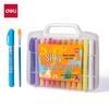Deli 72126 Twistable Oil Pastels – 12 Vibrant, Water-Soluble Colors for Children's Painting and Student Art.