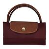 Longchamp Le Pliage Original Series Embossed Logo Nylon Canvas And Leather Dumpling Tote Bag Small Women Tote Bags Brown 1621089P87