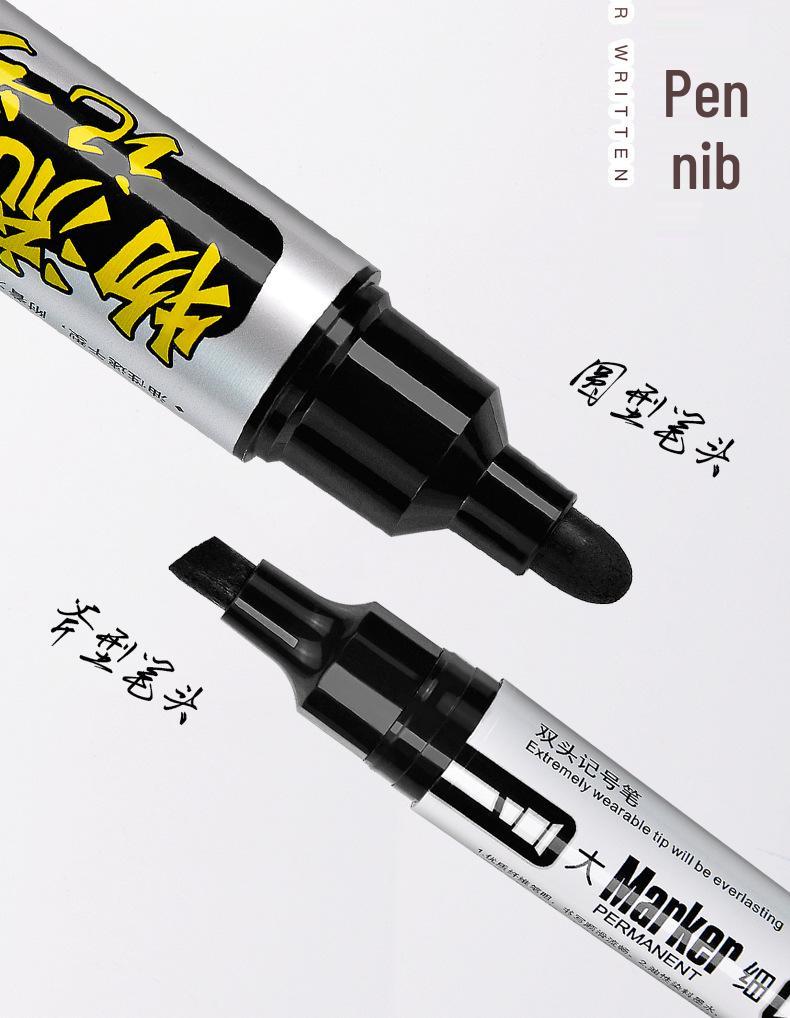 Oil-Based Double-Ended Refillable Broad Tip Marker - Large Capacity, Quick Drying, Waterproof