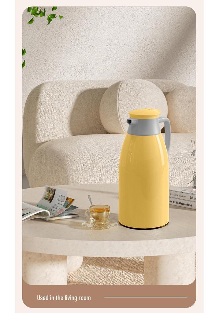 Large Capacity Glass Liner Insulated Thermos Pot - Home Hot Water Dispenser, Thickened and Portable