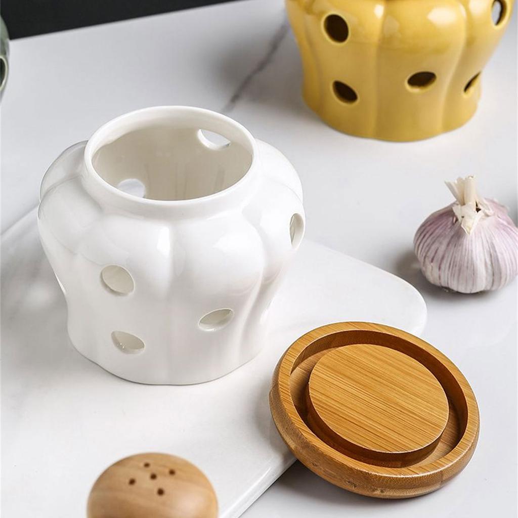 Stylish Storage Jar Handcrafted Hollow Container for Jewelry Garlic Ginger Container Candy Storage Box Jar with Lid