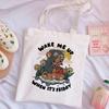 Harajuku Casual 90s Cartoon Character Print Shoulder Bag Canvas Bag Harajuku Shopping Bag Cute Casual Shoulder Bag Handbag Shopp