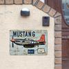 Vintage P Fighter Jet Metal Wall Art Tin Sign for Home Patio Outdoor Decor Military Aviation Enthusiast Collectible