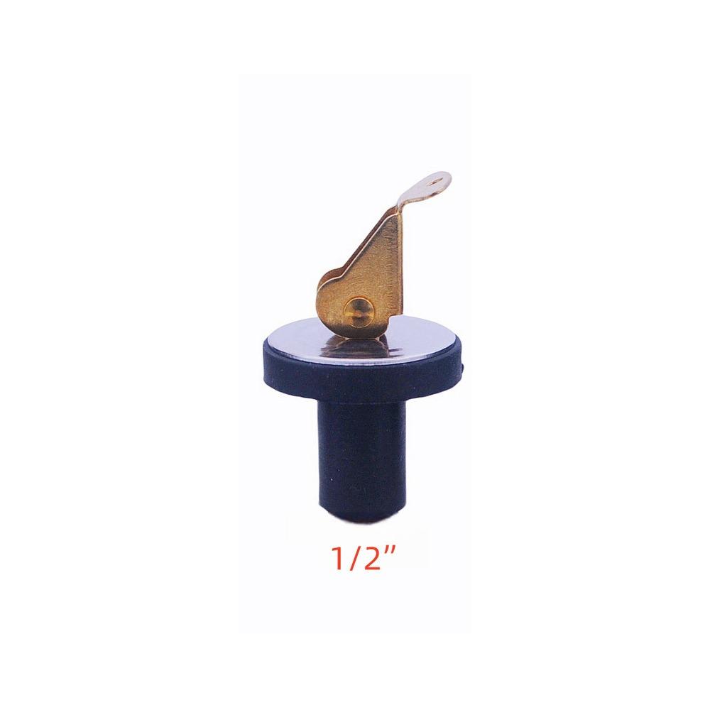 Marine Compression Drain Plug Boat Accessories Brass Screw Type Plug Durable Rubber Seal Plug