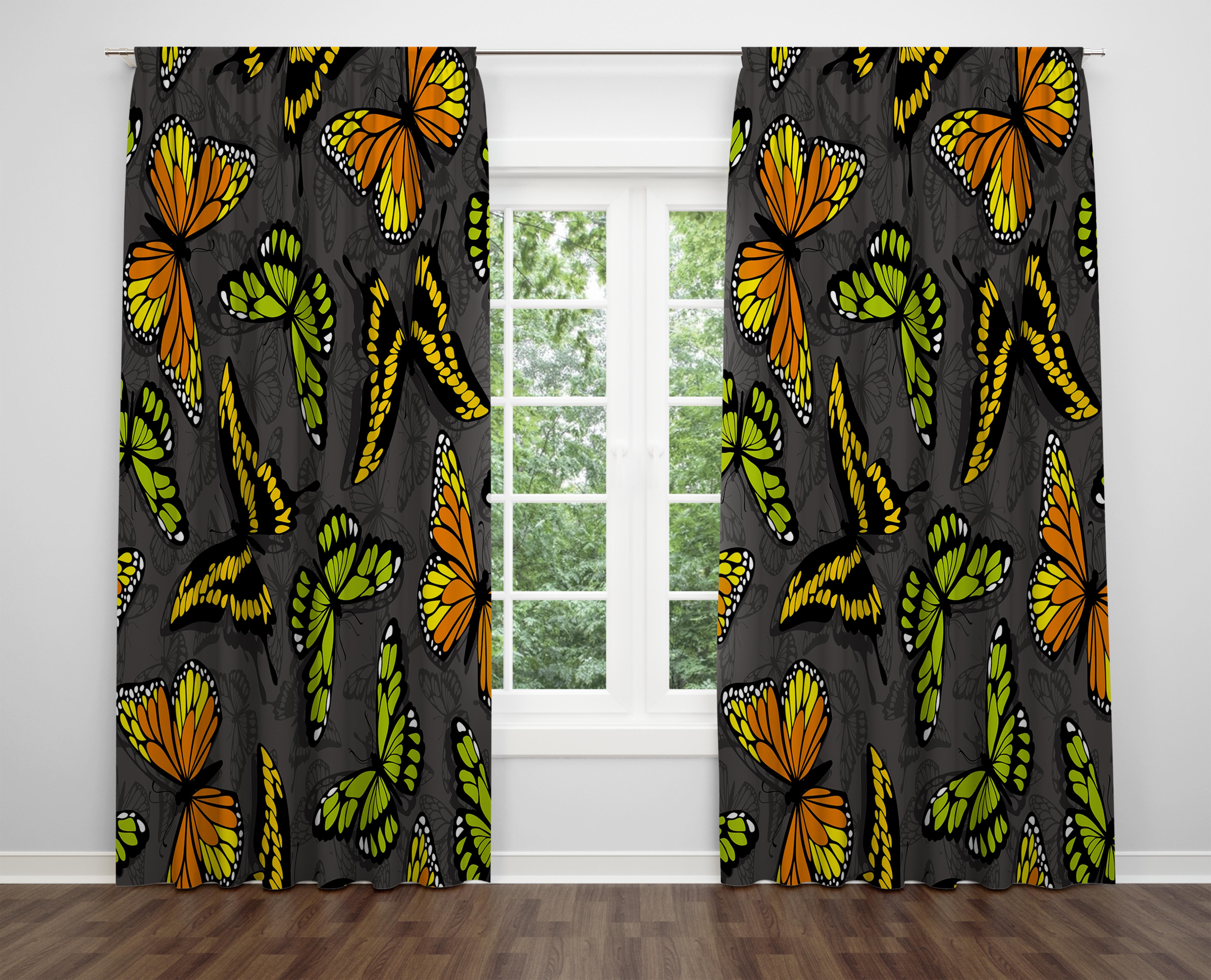 

Декоративний дизайн, високоякісна бавовняна тканина, ви можете вибрати одну або подвійну фіранку з крила 1 piece різнокольоровий