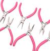 Cute Fuchsia Handle Anti-slip Splicing and Fixing Jewelry Pliers Tools & Equipment Kit for DIY Jewelery Making Needlework