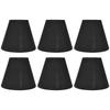 6PCS Clip On Design Lamp Cover Black&Gold Small Lamp Shades  Chandelier Replacement