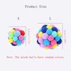 Hot Cat Interactive Toy Plush Ball Pet Bouncy Ball Self-play Ball Boredom Reliever Cat Teaser Colorful Yarn Ball Pet Toy
