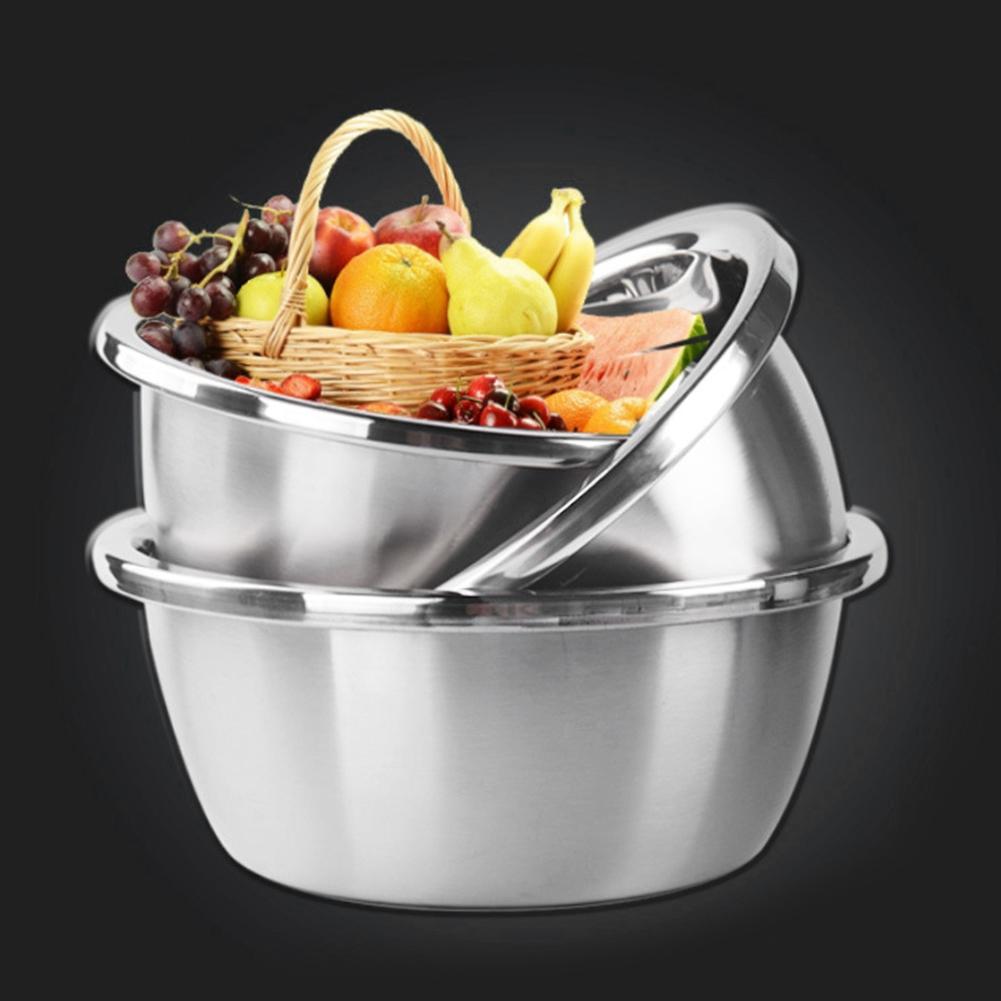 

Multifunction Mixing Bowl Serving Cooking Egg Beating Container Salad Bowl for Home Barbecue RestaurantM M