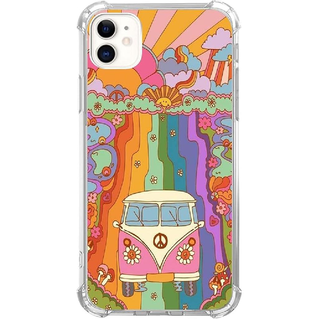 Scottish Highland Cattle Phone Case - Compatible with iPhone 12/12 Pro, Hippie Wild Cow Animal Cover for Teens, Men, Women - Trendy Cool TPU Bumper