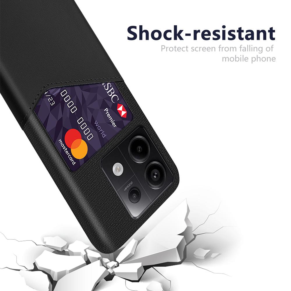 For Xiaomi Redmi Note 13 Pro 5G/Poco X6 5G Case Cloth+PU Leather+PC Phone Protective Cover with Card Slot