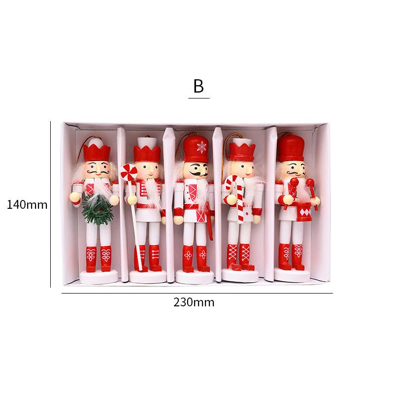 

5 шт. Щелкунчик рождественские украшения деревянные подвесные деревенские украшения для рождественской елки ремесло новогодний декор дети блестящая кукла