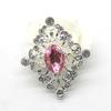 New Fashion 10Pcs 40*46mm Metal Acrylic Crystal Rhinestone Buttons For Craft Embellishment Diy Clothing Decorative Accessories