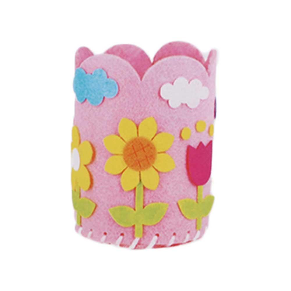 

Cartoon Crafts Toys For Children Material Pack Arts Crafts Handwork Pen Container DIY Pen Holder Non-Woven DIY Pencil Holder