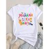 European Size European Size Carnaval Cartoon & Letter Casual T-Shirt, Crew Neck Short Sleeves Slight Stretch Sports Tee, Women's Activewear